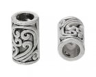 DoreenBeads-Spacer-Beads-Cylinder-Antique-Silver-Pattern-Carved-Hollow-About-9mm-3-8-x-5mm-2